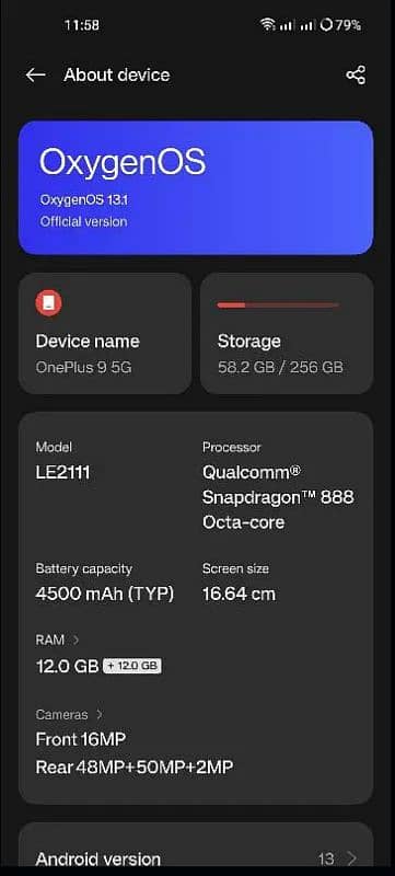 One Plus 9 12+12/256 GB Genuine Totall 2