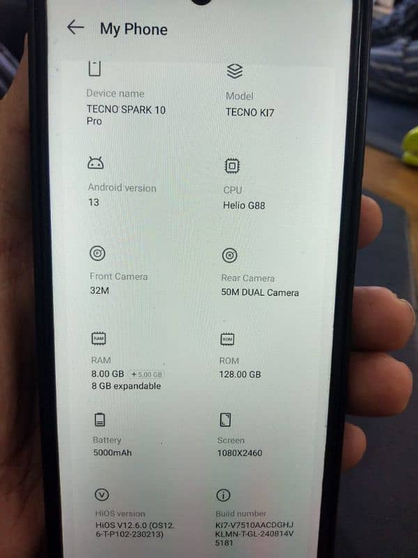 Tecno Spark 10 pro 8 gb ram and 128 gb storage with box pta approved 1