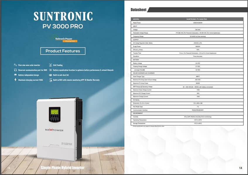 Suntonic PV5000, 3KW, 4KW, 6KW, 8KW, 10KW, Voltas 6KW, 8KW, 10KW, 12K 4
