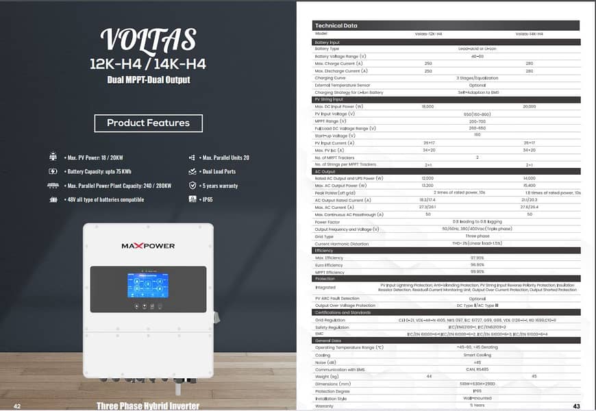 Suntonic PV5000, 3KW, 4KW, 6KW, 8KW, 10KW, Voltas 6KW, 8KW, 10KW, 12K 11