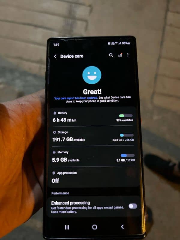 Samsung note 10 plus 6