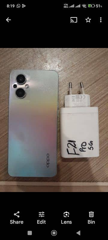 oppo f21pro 5g with charger shade wala Janine panel change hy 1