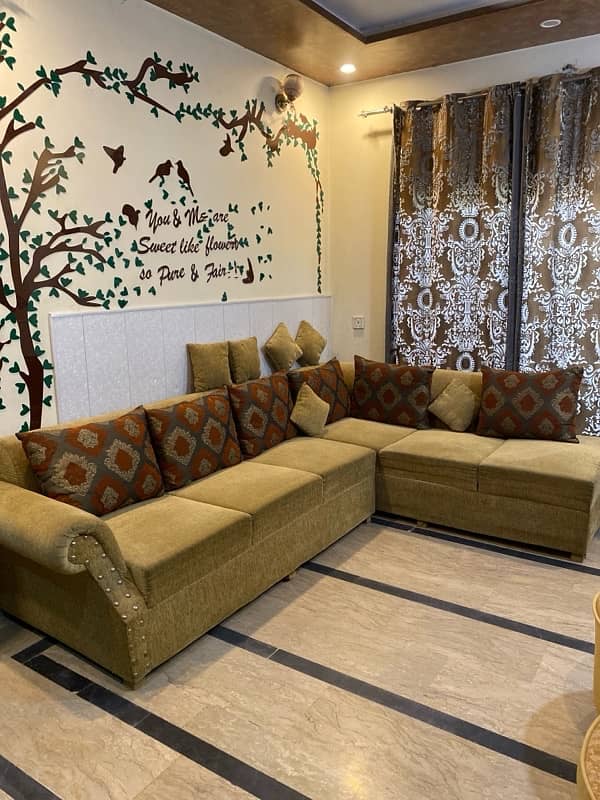 L shape sofa set 6 months used 0