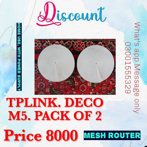 TPLINK MESH ROUTER  DECO M5 PACK OF 2 0