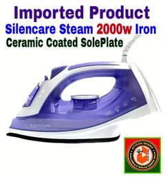 2OOOW STEAM IRON Ceramic coated DolePlate Imported New