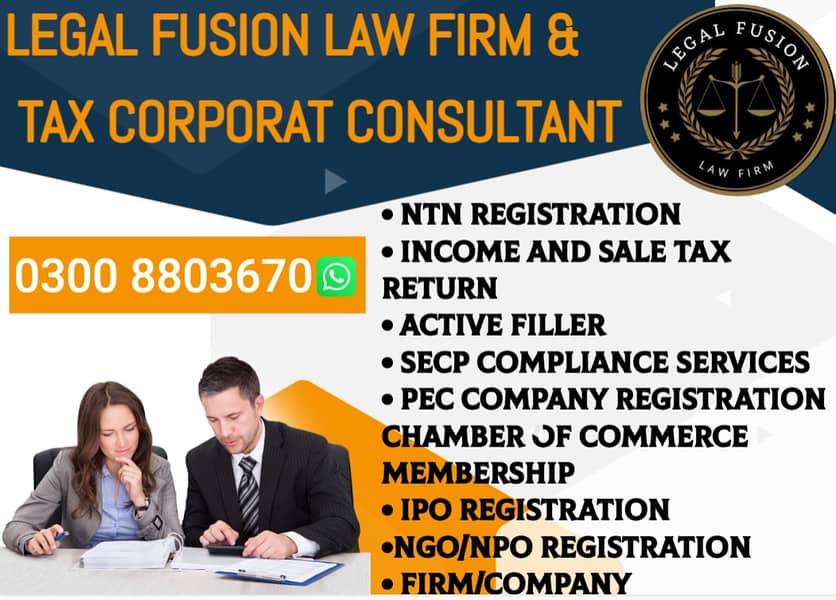 PEC , SECP , IPO , NGO , NTN , PRA , Tax Registration , Tax services 2