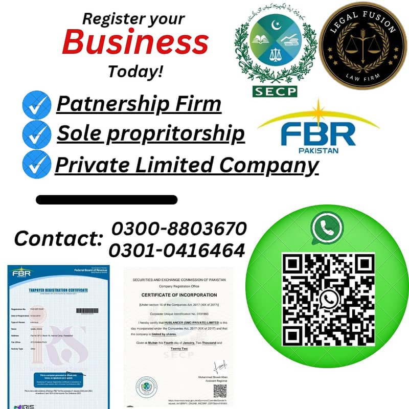 PEC , SECP , IPO , NGO , NTN , PRA , Tax Registration , Tax services 7