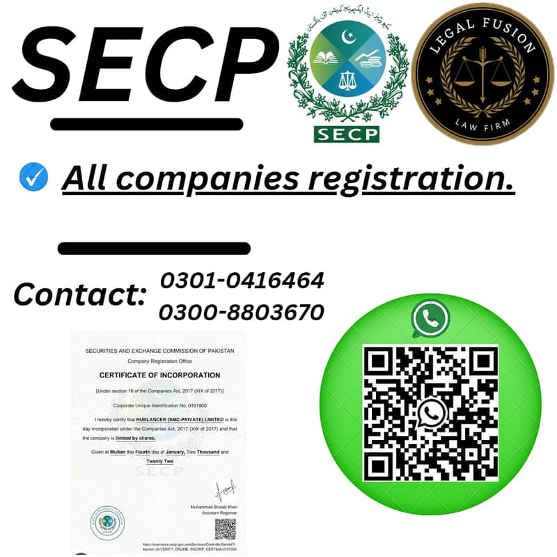 PEC , SECP , IPO , NGO , NTN , PRA , Tax Registration , Tax services 14