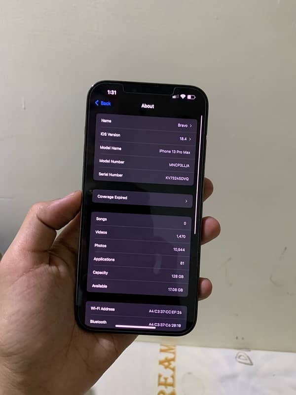 iphone 13 pro max 128 with sim time 6