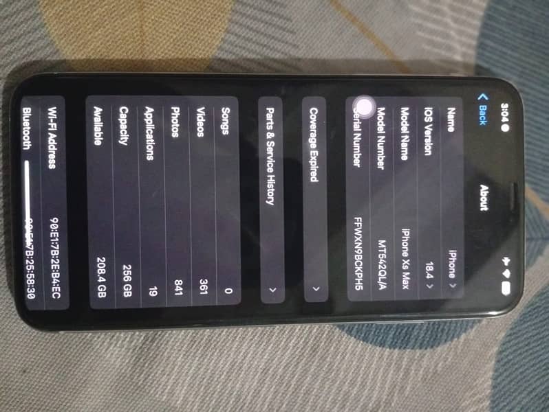iphon XS Max 256 GB PTA Approved 1
