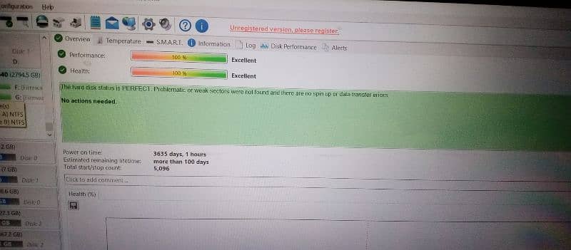 3tb hard disk for desktop 100% health 0