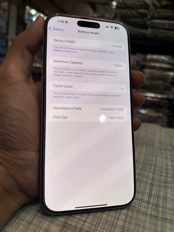 Iphone 16 pro max White-just box open 256 gb Jv 6