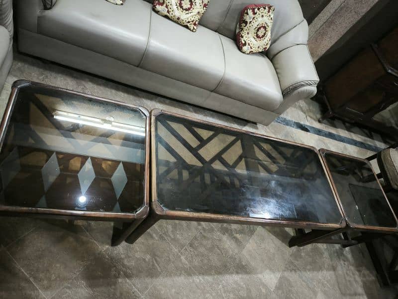 A Dressing Table & Wooden Center Table with two side tables 0