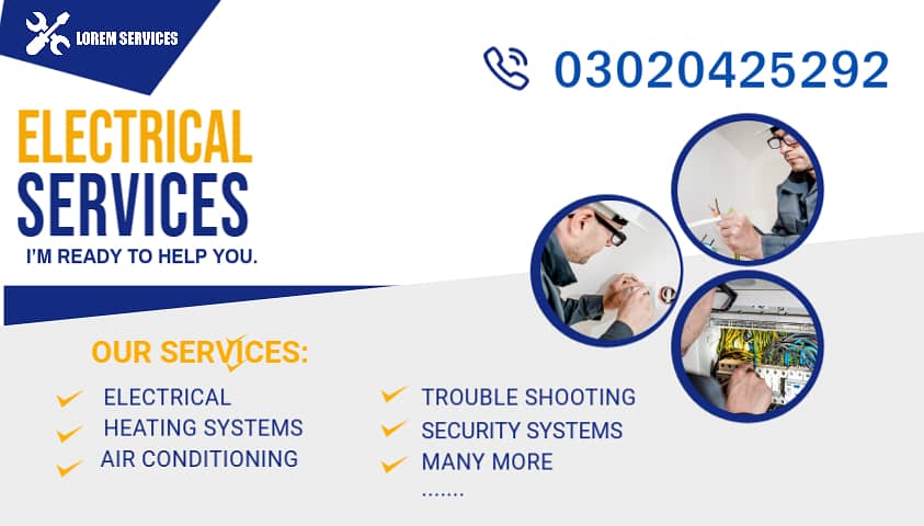 Electrician 24 time Emergency water tank service paint and plumber 1