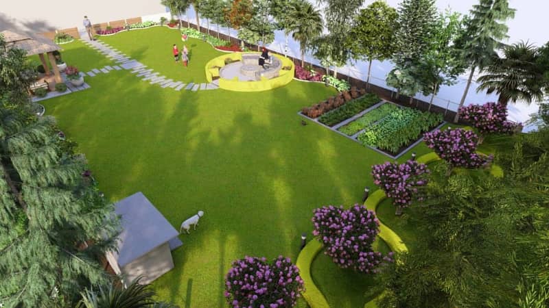 2 Kanal Spring Meadows Farm House Plot for Sale On Installments | 100% Developed | Lahore Bedian Road 4