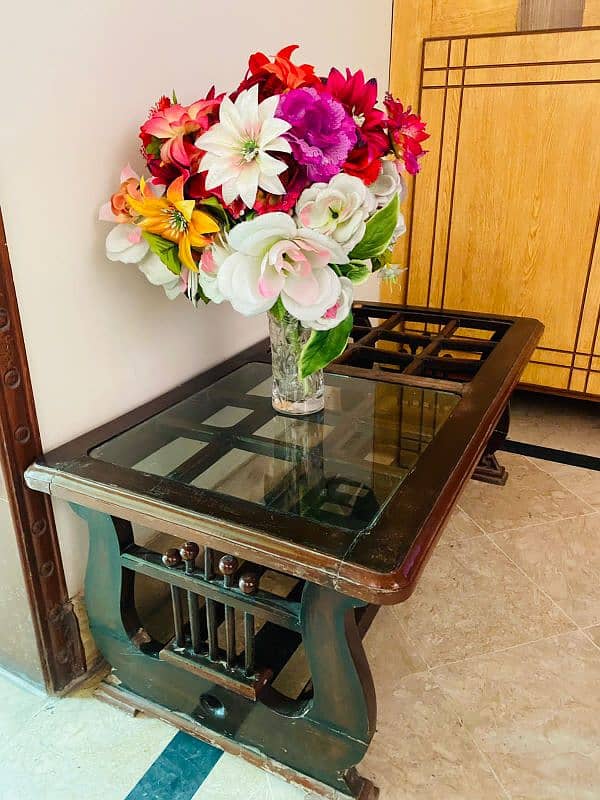 wooden table. 3 table 1