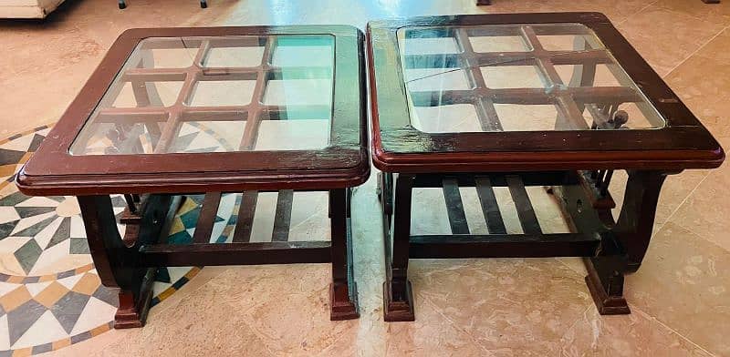 wooden table. 3 table 2