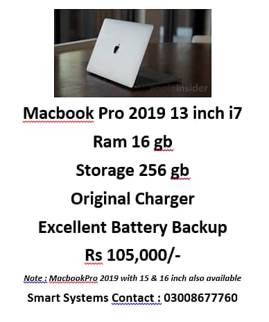 Apple Macbook Pro 2019 13inch 0