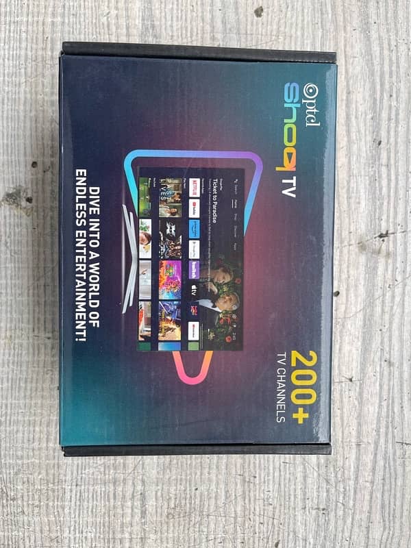 Ptcl shoq tv android box all ok new box pack . 0