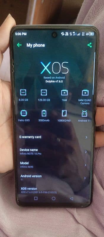 Infinix note 10 pro full box 8/128 0