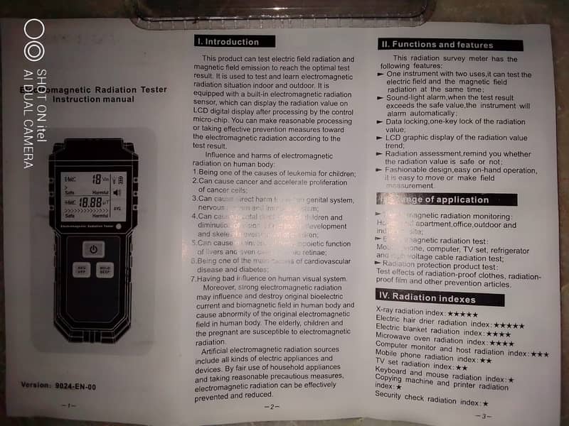 Original Electromagnetic Radiation Detector with Sound and Light 5