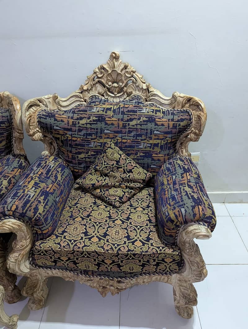 7 seater sofa set wooden chinoti with 3 table 6