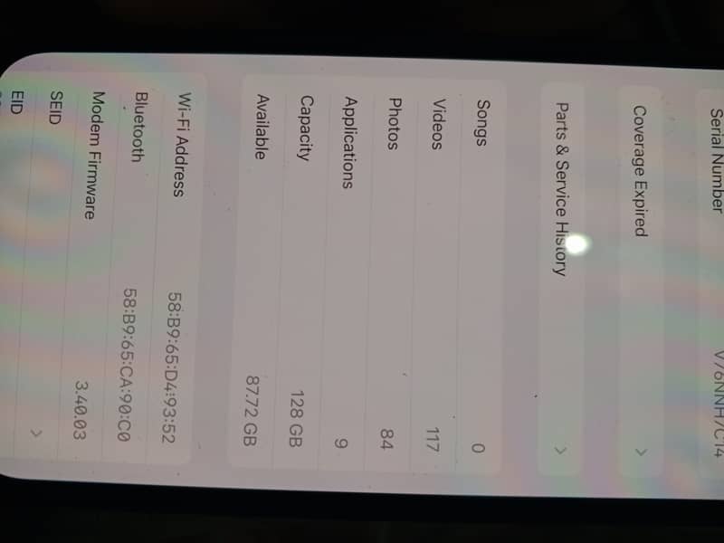 Apple iPhone 14 plus Battery health 86 condition 10/10 waterpack 5