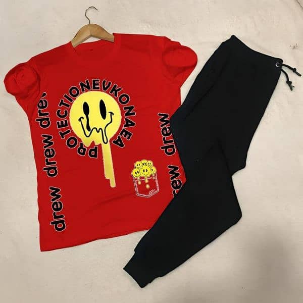 Product Name*: Men's Printed Jersey Track Suit - 2 Pcs Set in Red 1