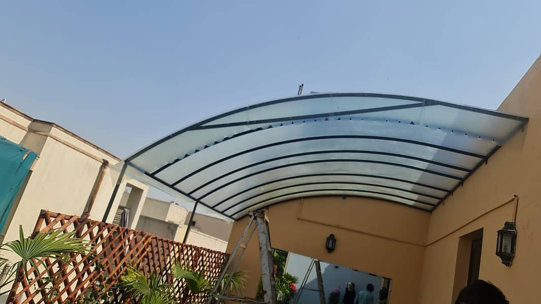 Tensile Shed car parking shed,Fiber Glass works/ window shades / sheet 5