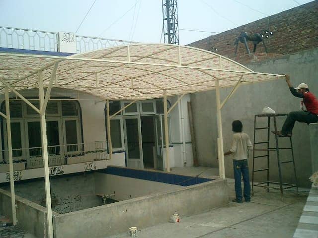 Tensile Shed car parking shed,Fiber Glass works/ window shades / sheet 16