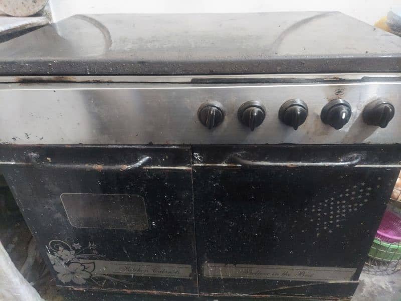 Cooking Cabinet with 5 gas burners and big storage space 0