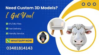 Professional Custom 3D Modeling Services – STL/OBJ Ready