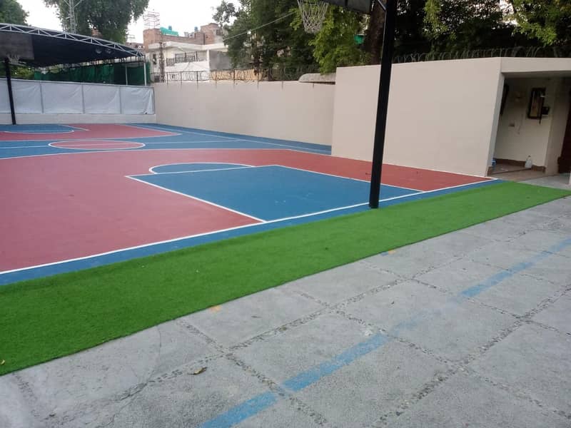 Gym Flooring- bulk-green net-Pedal Court-Green Grass-Artificial grass 14
