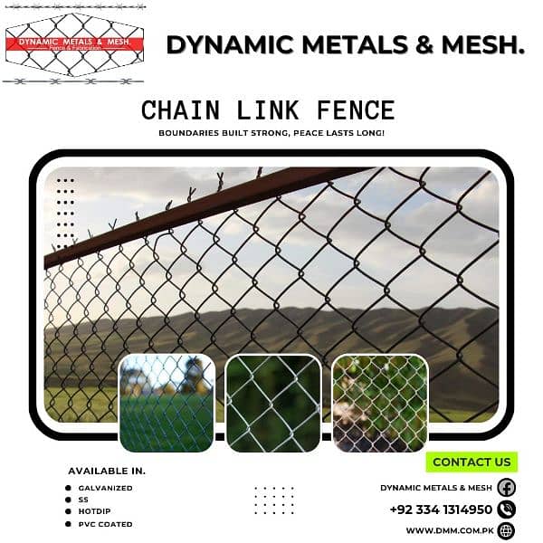 Chain Link fence or Chain jali, Barbed Wire, Razor Wire, Welded Mesh 1
