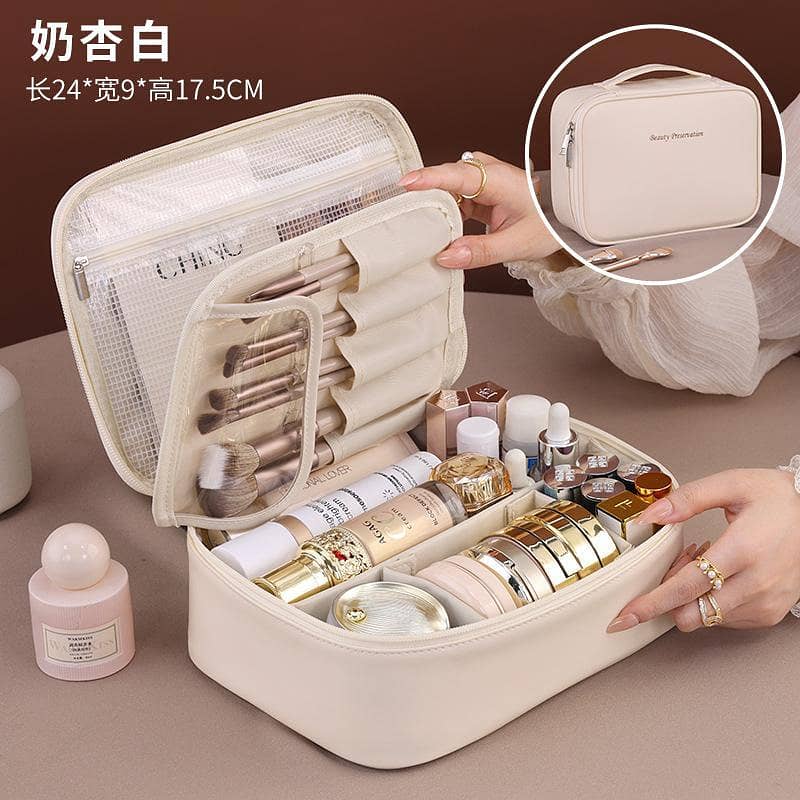 Split cosmetic bag large capacity 0