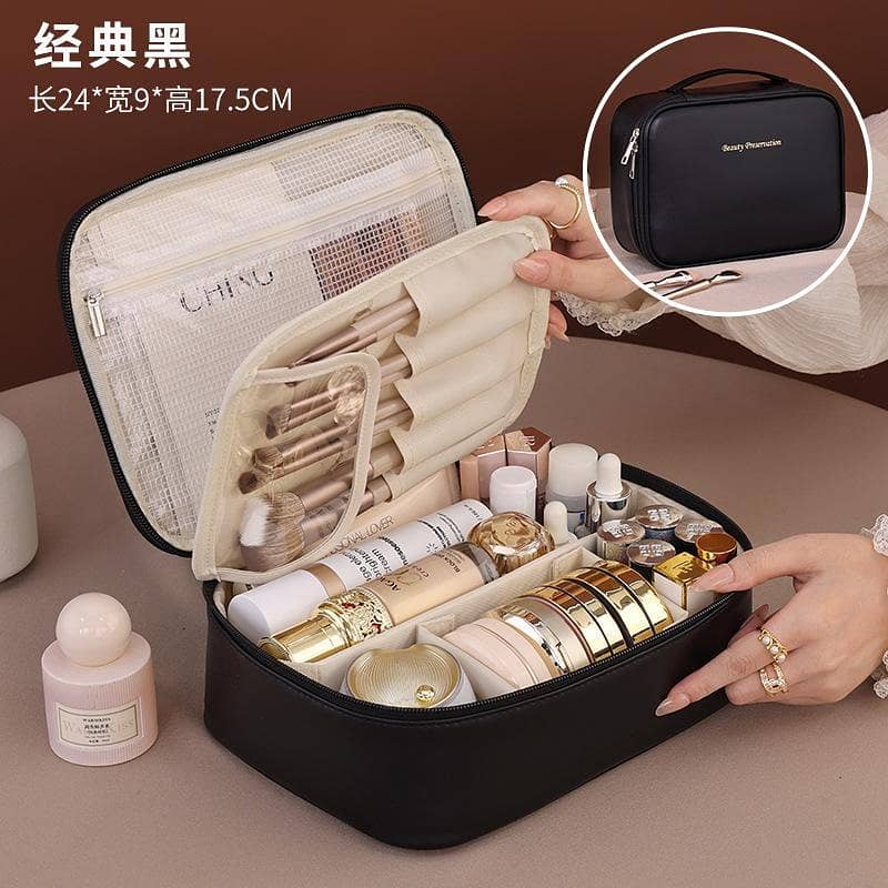 Split cosmetic bag large capacity 2