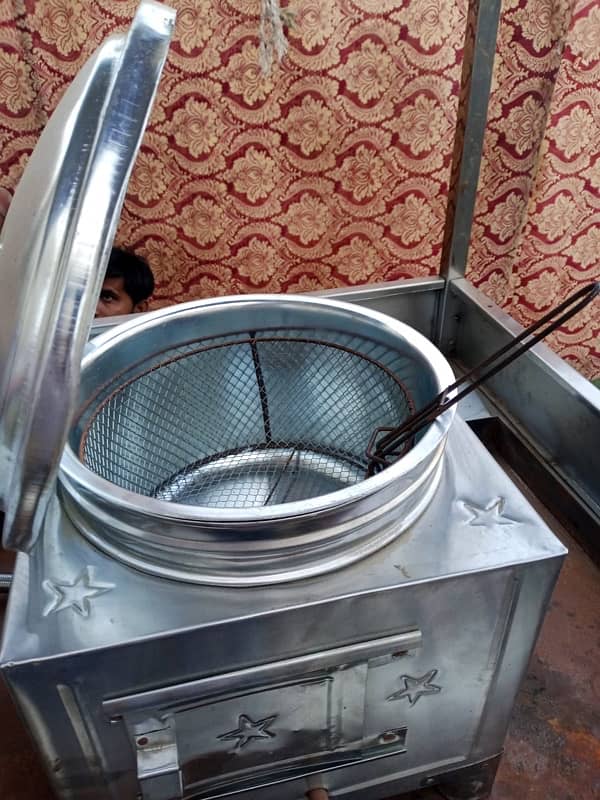 bun kabab and fries full setup.   Call03320344458 7
