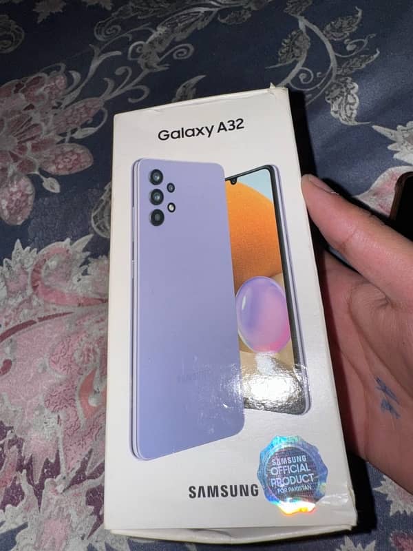 samsung a32 pta apptoved 128 gb purple colour with box 9