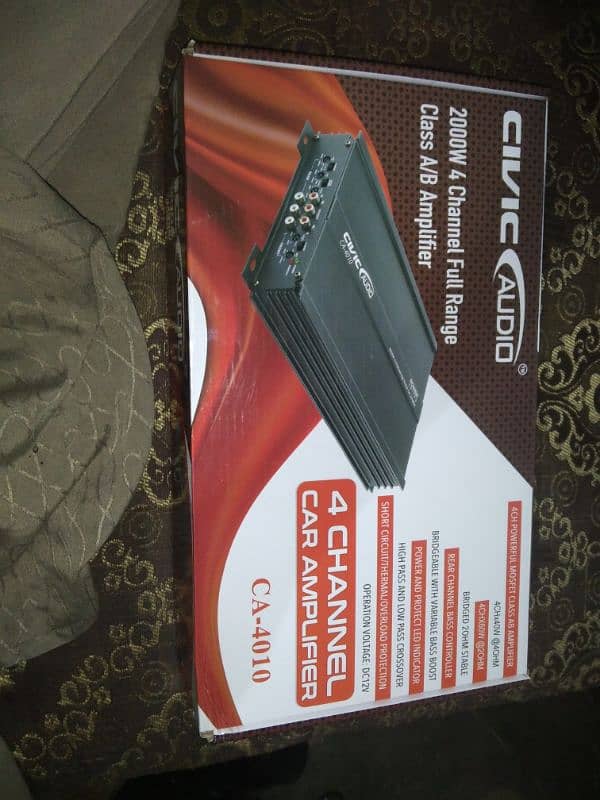 CIVIC AUDIO 2000watts 4 channel power full Amplifier CA-4010 model 0
