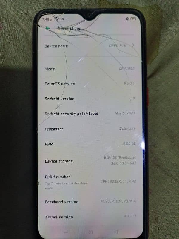 oppo A1k 0