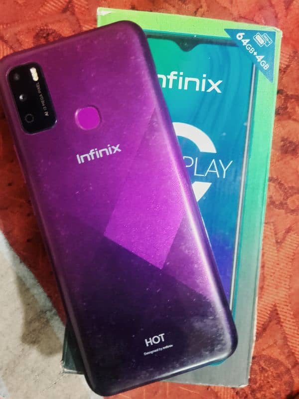 Infinix Hot 9 play 4GB RAM 64GB ROM with box and original charger 0