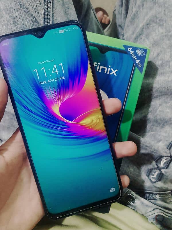 Infinix Hot 9 play 4GB RAM 64GB ROM with box and original charger 2