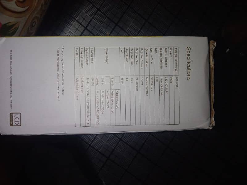 projector 10 by 10 all ok for sale exchange posible with any thing 8