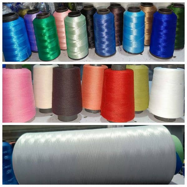 Silkie ( Embroidery/viscose) & Polyester & overclock Threads available 0
