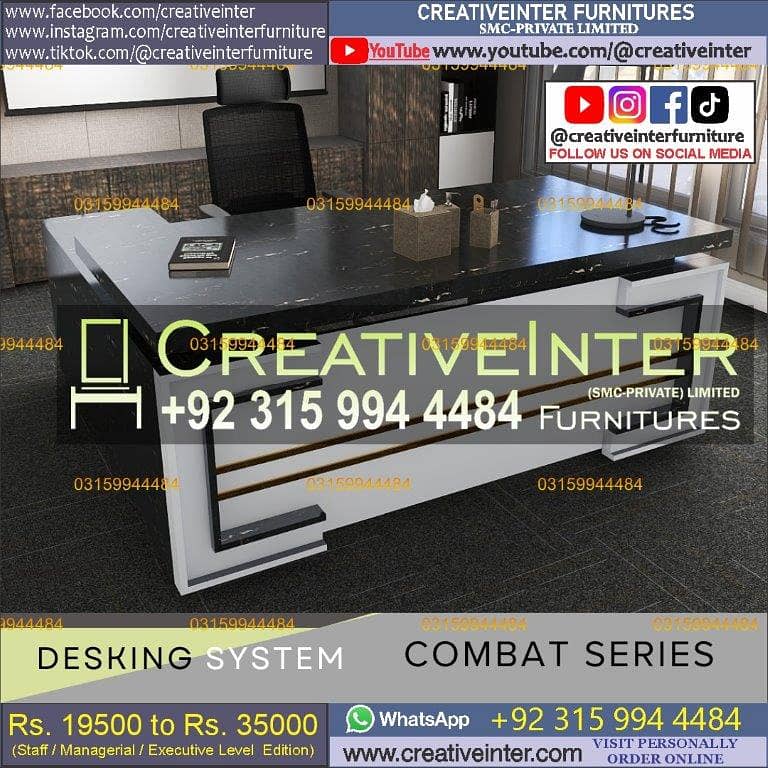 Executive office table manager desk chair workstation Meeting CEO 9