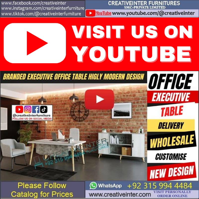 Office table Executive Chair Conference Reception Manager Table Desk 3