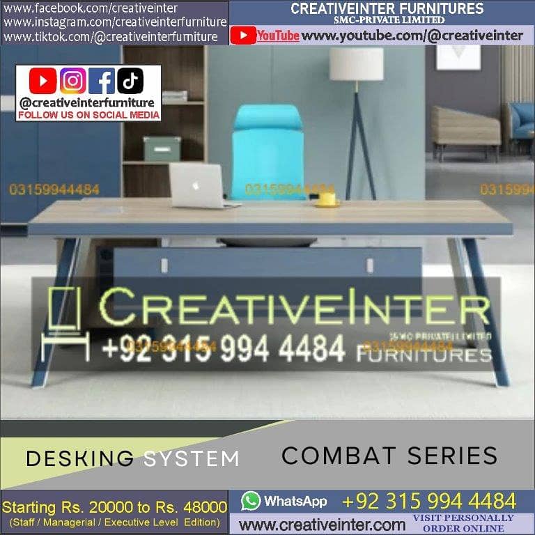 Office table Executive Chair Conference Reception Manager Table Desk 4