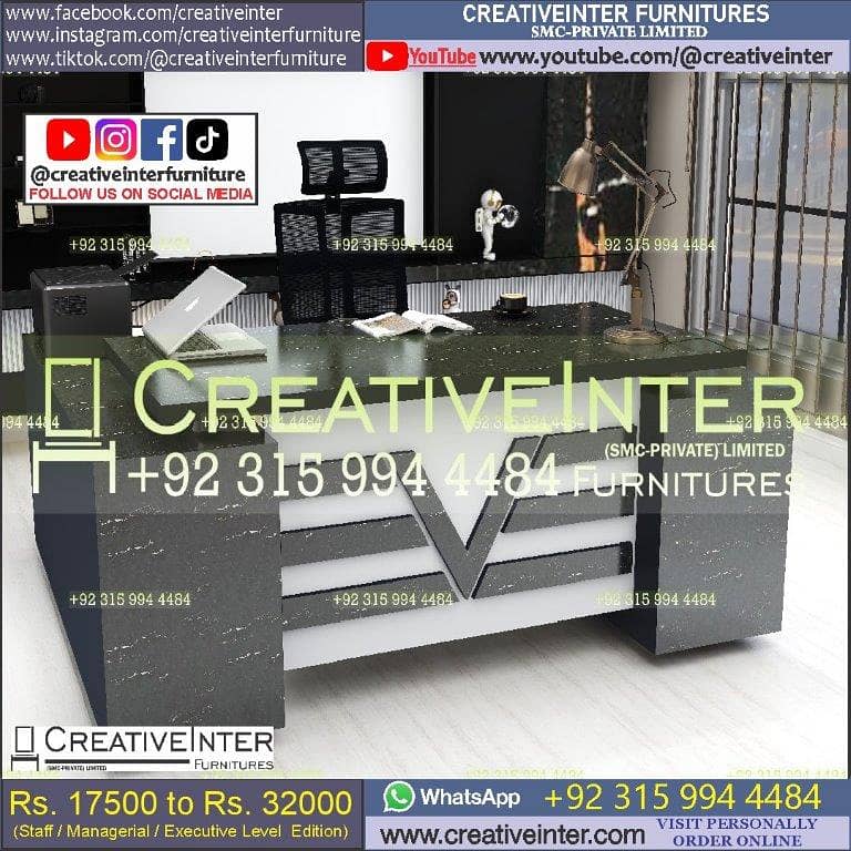 Office table Executive Chair Conference Reception Manager Table Desk 7