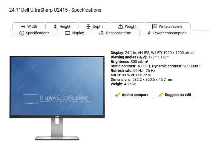 Dell 24 inch boderless lcd 1920x1200 ultrasharp series 1