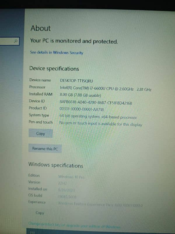 HP CORE I7 6 GENERATION LAPTOP 7